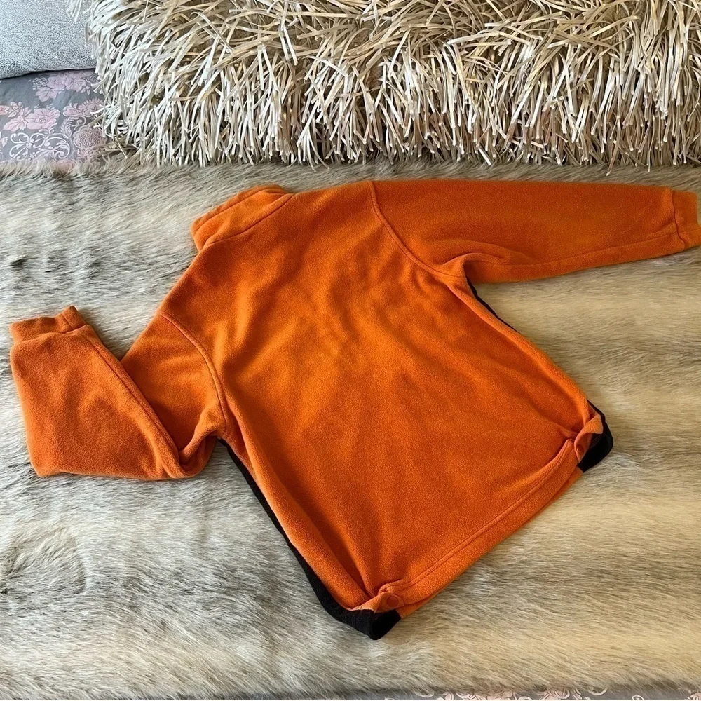 Vintage COLUMBIA Y2K Zip Up Fleece Orange Black (10-12 L Kids) XS Adult